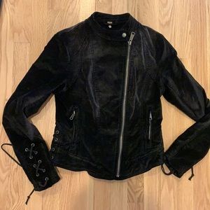 FREE PEOPLE suede Moto jacket